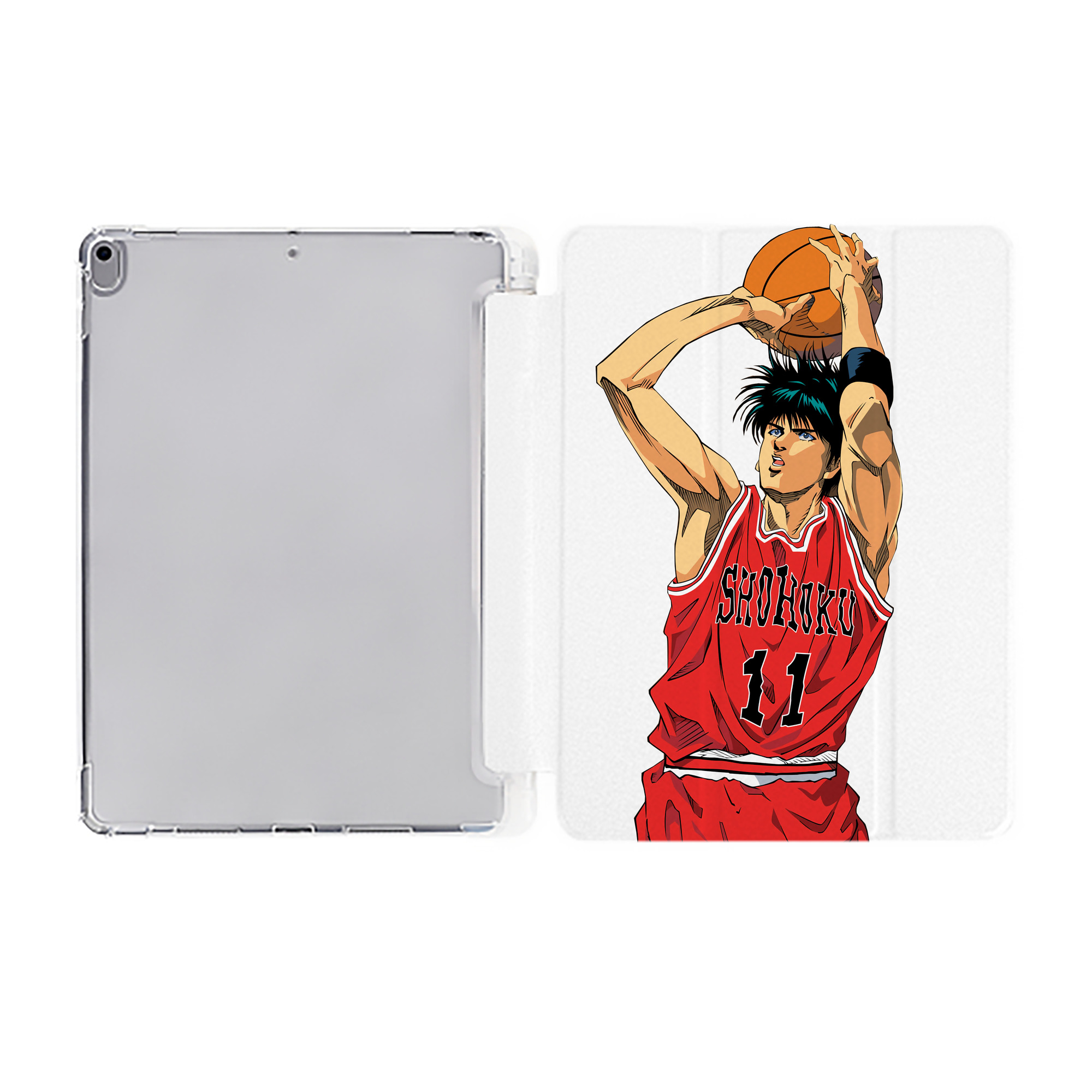 （画像用） SLAM DUNK／スラムダンク IPad ケース ペン収納付き 三つ折りスタンド PUレザー×シリコン 対応機種9.5/10.5/10.9インチ